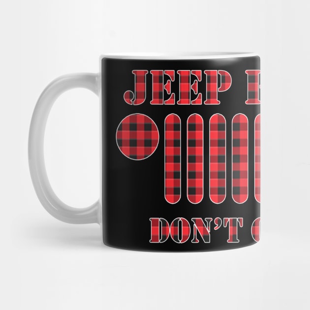 Jeep Hair Don't Care Red Plaid Buffalo Jeep Lover Jeep Men/Women/Kid Jeeps by Nancie